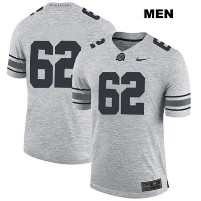 Men's NCAA Ohio State Buckeyes Brandon Pahl #62 College Stitched No Name Authentic Nike Gray Football Jersey DV20G64JL